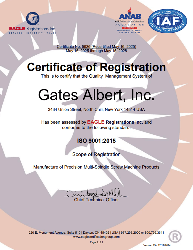 ISO 9001-2015 Certificate