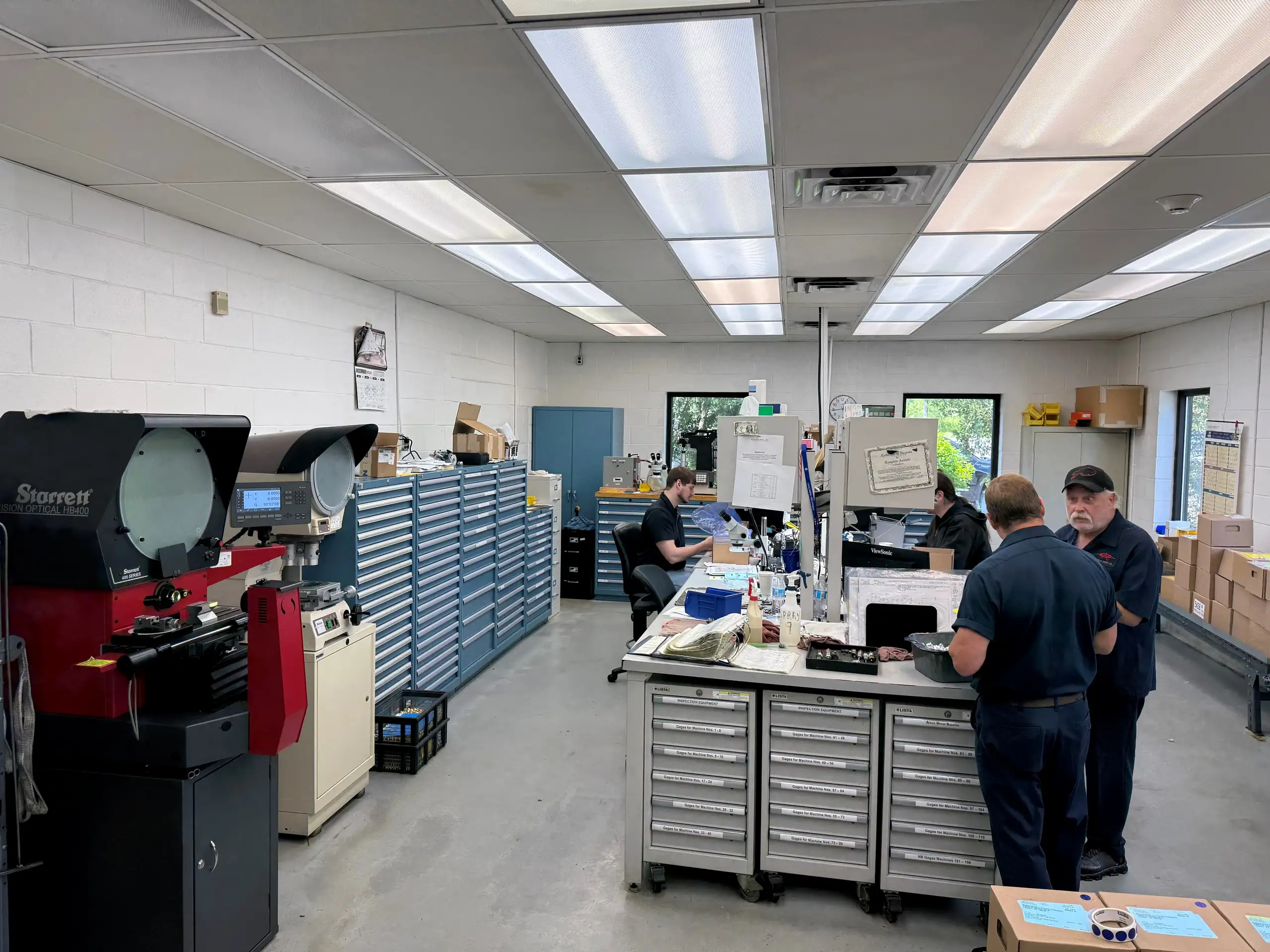Gates Albert quality lab — Retina automated optical inspection and SPC for precision turned parts